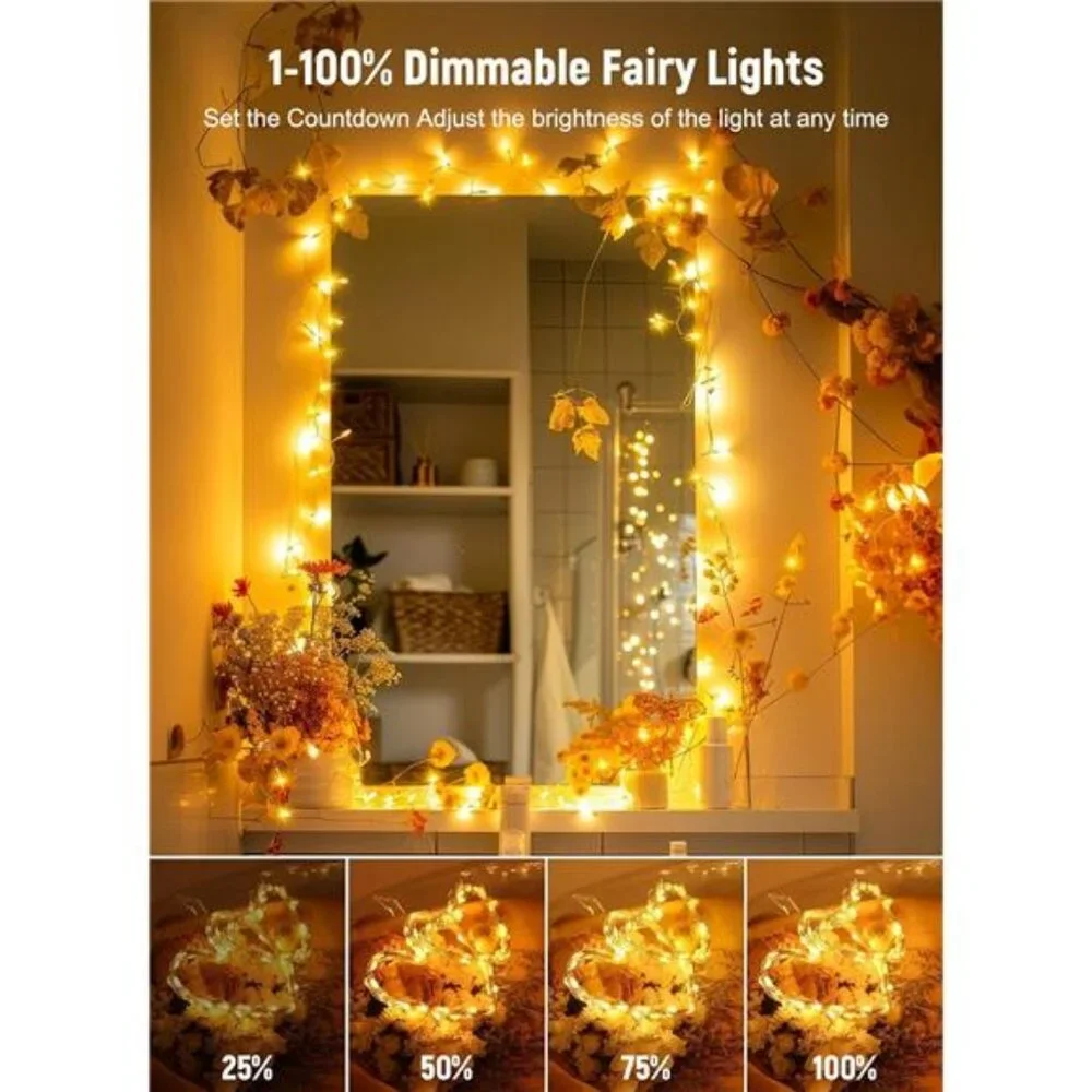 Twinkle Fairy Lights 33 Ft 100 Led Usb Plug In String Lights Remote Timer Indoor